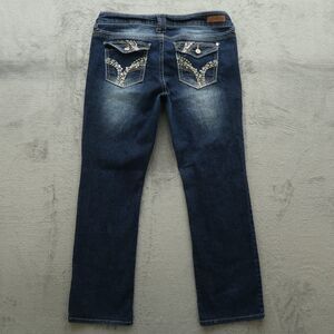 Wallflower Jeans Junior's Size 17 Blue Mid-Rise Bootcut Denim 31" Inseam Stretch